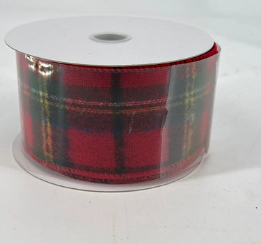 Jascotina Inc Flannel Plaid Ribbon 2.5"X10yd - Ribbons & Trim Ribbon
