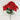 Supreme Glitter Poinsettia Bush x5 Red 22" - Artificial Flowering Plants Silk