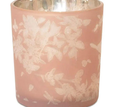 Melrose Glass Pink Votive Holder 3"D x 3.5"H - Candle Holders Merchandise
