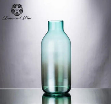 Diamond Star Blue Glass Vase 5.5"D x 14.6"H - Vases Merchandise