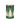 Green Glass Tree B/O Luminary by Melrose; cylindrical holder with white Christmas trees and snowflakes.