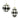 Glass Harlequin Ornament set by Melrose, black and white diamond pattern, 2 ornaments