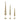 Melrose Gold Tinsel Tree set of 4 on glittery bases with varying heights