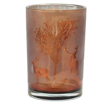 Glass Orange Deer Candle Holder (2 Sizes)