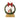 Melrose LED Snowman Globe Ornament, 5-inch, hanging on a gold string with red bow and green wreath