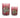 Glass Mistletoe Candle Holder set (2 sizes) by Melrose; pink frosted glass with mistletoe motif