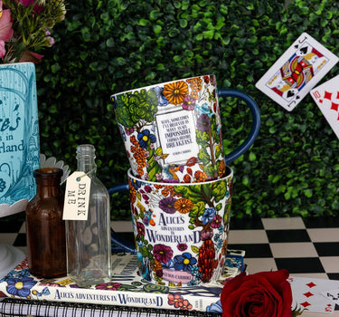 Alice in Wonderland Floral Ceramic Mug