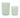 Melrose Glass Frosted Sage Candle Holder set of 2 in two sizes