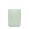 Glass Frosted Sage Candle Holder by Melrose, beaded frosted glass texture, 2 sizes