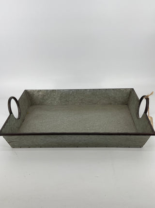 Round-Handle Metal Tray Lg 14.5x20"