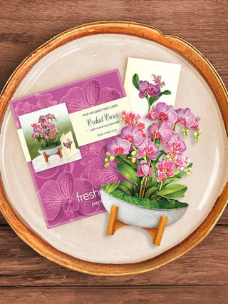 Mini Orchid Oasis Pop-Up Greeting Card
