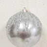 Supreme Ball Ornament Silver (Box of 6) 4"D - Holiday Ornaments Merchandise