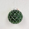 Supreme Ball w/ Glitter Ornament Dark Green (Box of 4) 5" - Holiday Ornaments Merchandise