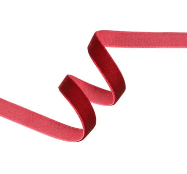 Bordeaux velvet ribbon, 3/8in x 10yd, rich red color