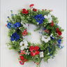 Supreme Poppy/Daisy/Leaf Wreath Red/White/Blue 20" - Uncategorized Silk
