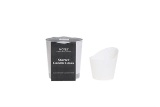 Starter Candle White Glass