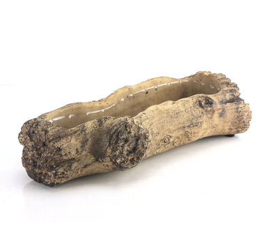 Ceramic Log Planter 12.5"L x 3"H