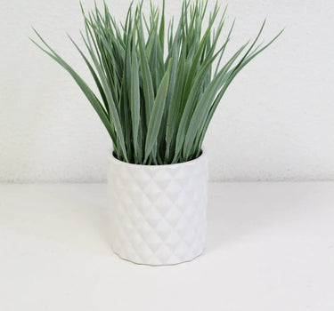 Supreme Grass w/ Pot 9.5" - Artificial Non-Flowering Plants Silk
