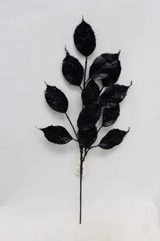 Supreme Magnolia Leaf Spray Black 25" - Artificial Non-Flowering Plants Silk