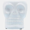 Sagebrook Ceramic Skull Vase White 5" - Vases Merchandise