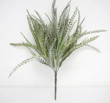 Supreme Grass Bush Grey-Green 18" - Artificial Non-Flowering Plants Silk