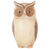 Deco Marché Cream Owl Garden Sculpture With Brown Accents 7" x 6" x 15" - Garden Sculptures Merchandise