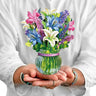 FreshCut Paper LLC Mini Lillies & Lupines Pop-Up Greeting Card - Greeting Cards Merchandise