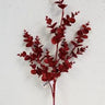 Supreme Glitter Eucalyptus Spray Red 31" - Artificial Non-Flowering Plants Silk