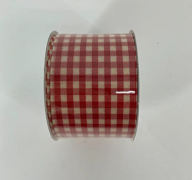 Jascotina Inc Orange Check Fall Ribbon 2.5"x10yd - Ribbons & Trim Merchandise