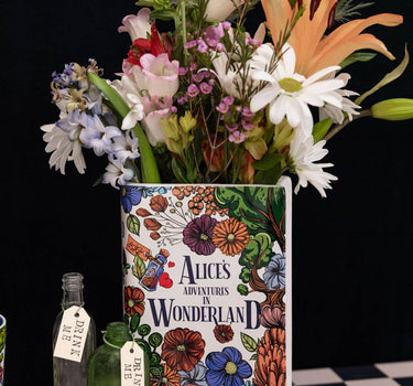 Alice in Wonderland Large Book Vase