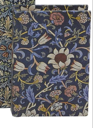 Patterned Book Box Blue Small 6"H