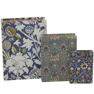 Patterned Book Box Blue Large 12"H