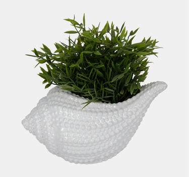 Sagebrook White Seashell Planter 6" x 10" x 7" - Merchandise