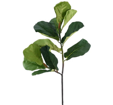 Direct Export Fiddle Leaf Spray Green 33" - Artificial Non-Flowering Plants Silk