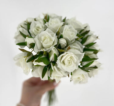Le Fleur Rose Bundle White 12" - Uncategorized Silk