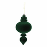 Direct Export Flocked Finial Ornament Hunter Green 9" - Holiday Ornaments Merchandise
