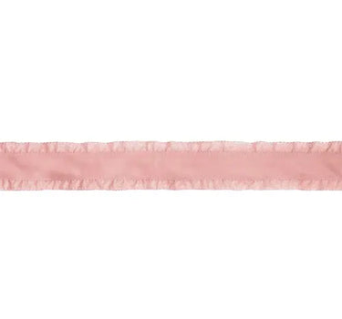 Rose Ruffle Ribbon by La Ribbons, pink 1.5 in x 20 yd ribbon with a ruffled edge