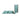 Celadon Ruffle Ribbon, 1.5" x 10yd, light teal ribbon on a spool