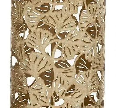 Gold Metal Tree Cutout Candle Lantern Medium 9"
