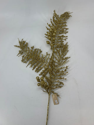 Glitter Pine Berry Spray 35”