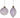 Direct Export Glass Glitter Ball or Drop Ornament (2 Asst) Lavender 4" - Holiday Ornaments Merchandise