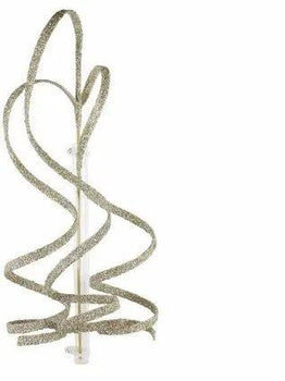 Direct Export Glitter Ribbon Spray Champagne 41" - Uncategorized Silk