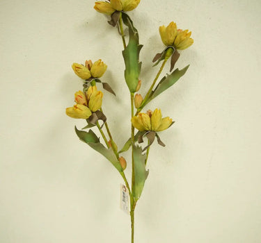 Flower Bud Spray Yellow 38"