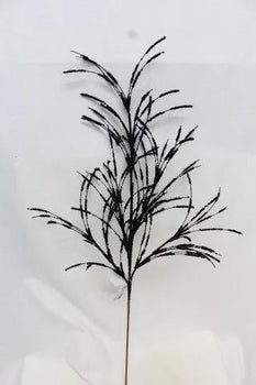 Supreme Glitter Spike Spray Black 31" - Artificial Non-Flowering Plants Silk