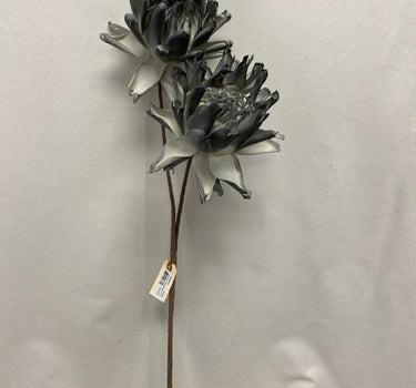 Foam Protea Spray Grey 37''