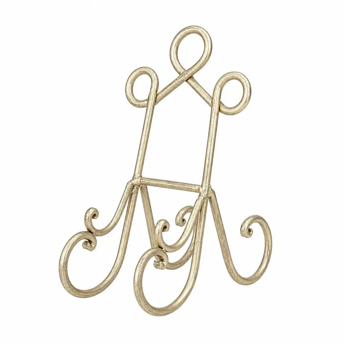Gold Metal Scroll Easel 5"W x 11"H
