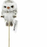 Direct Export Owl Pick White/Brown 10" - Artificial Non-Flowering Plants Silk