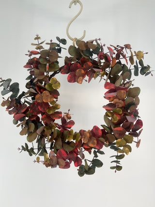 Eucalyptus Wreath Burgundy-Green 20"