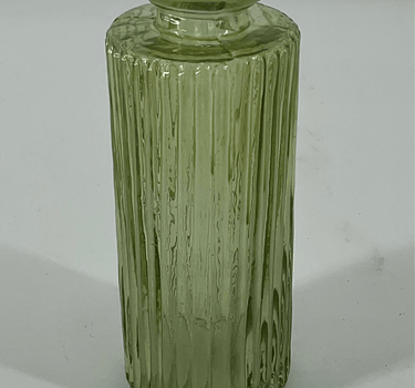 SNK Emerald Ripple Glass Bottle Vase 5.5"H x 2" - Uncategorized Merchandise