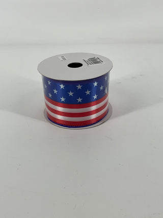 Flag Ribbon w/ Stars 2.5" x 10yd